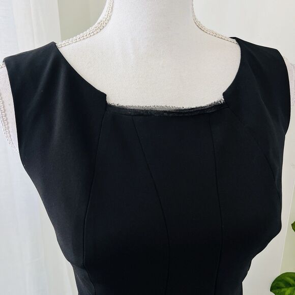 Tahari Black Fit & Flare Sleeveless Fully Lined Dress Secretarycore - Size 8 - Picture 2 of 10